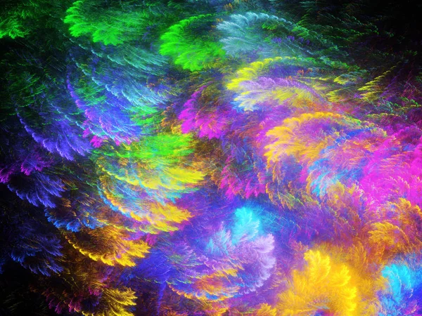 Regenbogen Abstrakt Fraktalen Hintergrund Rendering — Stockfoto