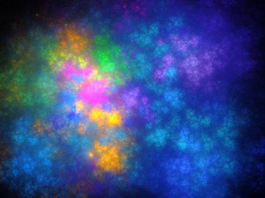 mavi soyut fraktal arkaplan 3d oluşturma