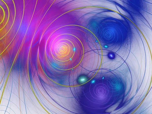 mor soyut fraktal arkaplan 3d oluşturma