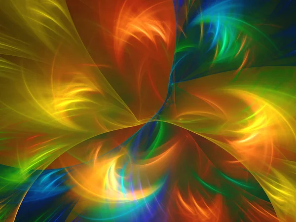 Yellow Abstract Fractal Background Rendering — Stock Photo, Image