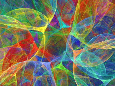 gökkuşağı soyut fraktal arkaplan 3d oluşturma