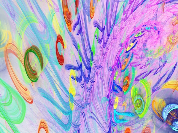 Roxo Abstrato Fractal Fundo Renderização — Fotografia de Stock