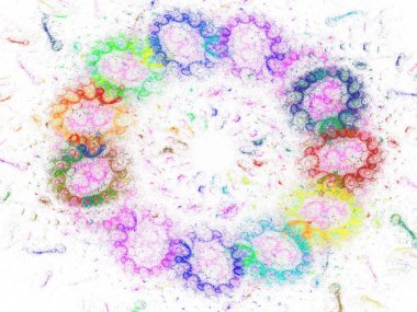 gökkuşağı soyut fraktal arkaplan 3d oluşturma