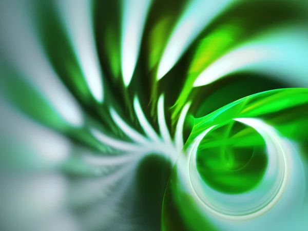 Verde Abstrato Fractal Fundo Renderização — Fotografia de Stock