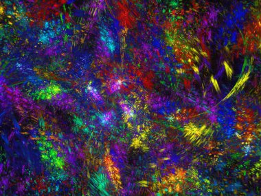 gökkuşağı soyut fraktal arkaplan 3d oluşturma