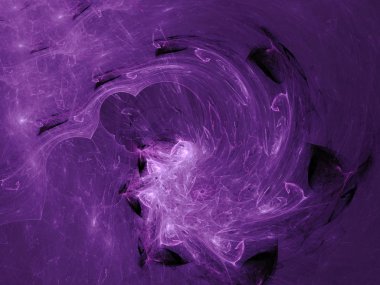 mor soyut fraktal arkaplan 3d oluşturma