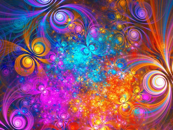 Arco Iris Abstracto Fractal Fondo Renderizado —  Fotos de Stock