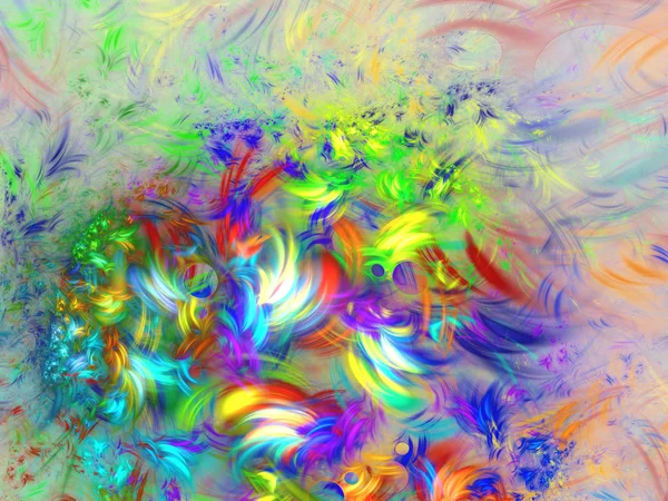 Arco Iris Abstracto Fractal Fondo Renderizado — Foto de Stock