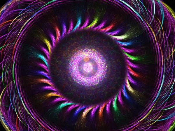 mor soyut fraktal arkaplan 3d oluşturma