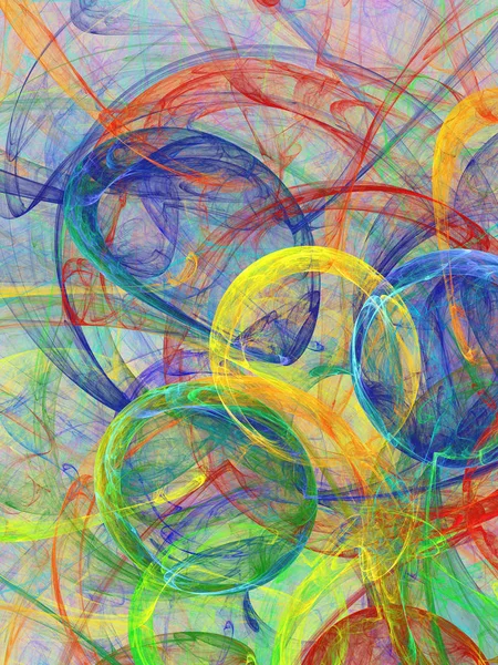 gökkuşağı soyut fraktal arkaplan 3d oluşturma