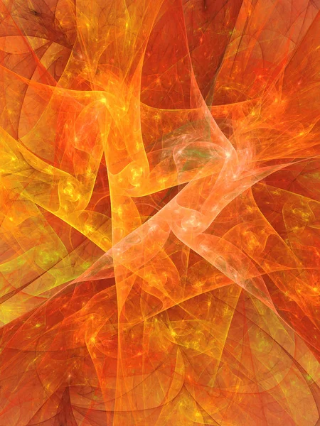 Orange Abstrakte Fraktale Hintergrund Rendering — Stockfoto