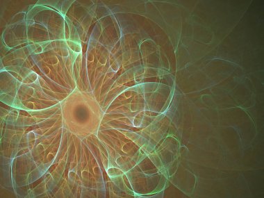 kahverengi soyut fraktal arkaplan 3d oluşturma