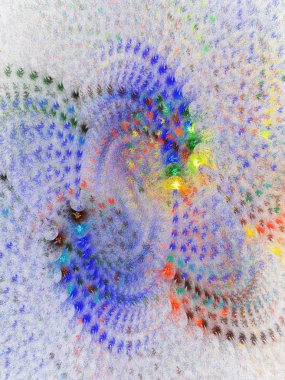 mavi soyut fraktal arkaplan 3d oluşturma