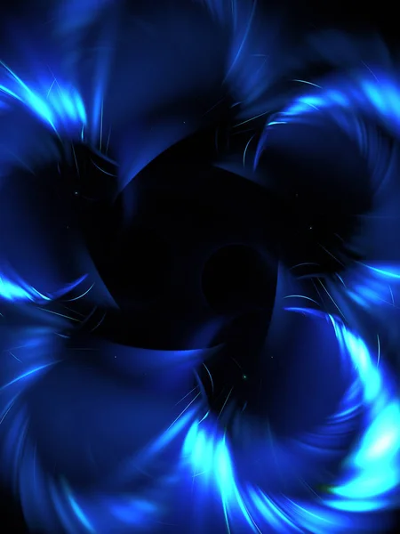 Bleu Abstrait Fond Fractal Rendu — Photo