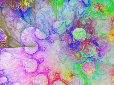 mor soyut fraktal arkaplan 3d oluşturma