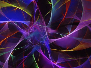 mor soyut fraktal arkaplan 3d oluşturma