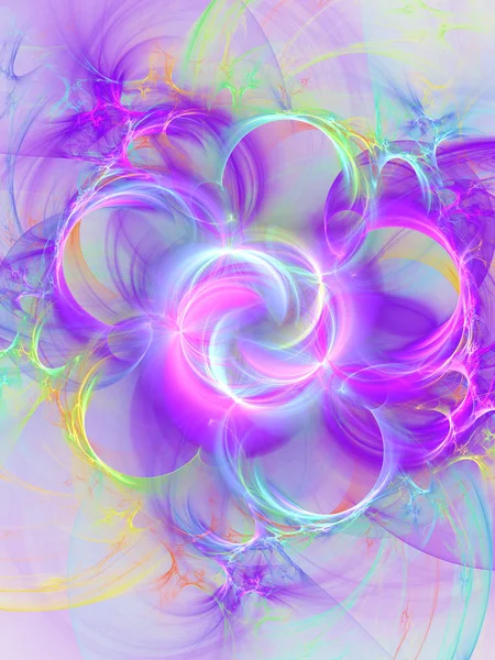 Roxo Abstrato Fractal Fundo Renderização — Fotografia de Stock