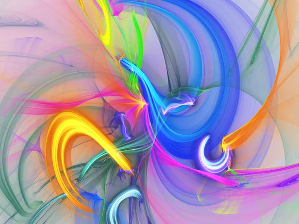 Regenboog Abstracte Fractal Achtergrond Rendering — Stockfoto