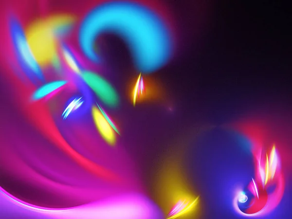 mor soyut fraktal arkaplan 3d oluşturma