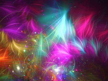 mor soyut fraktal arkaplan 3d oluşturma