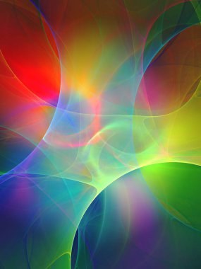 gökkuşağı soyut fraktal arkaplan 3d oluşturma