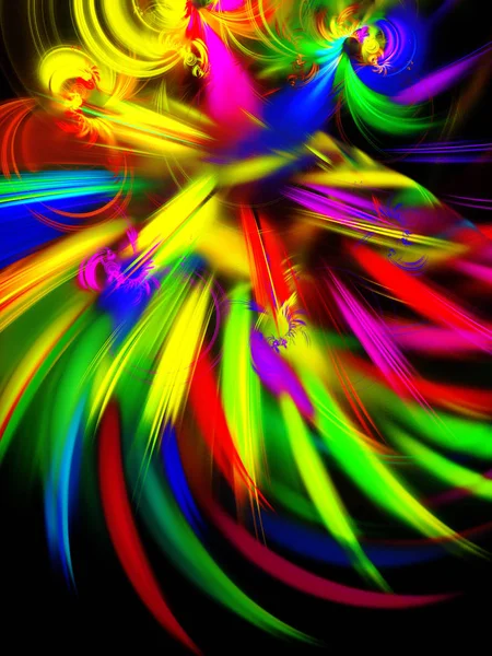 Rainbow Abstract Fractal Background Rendering — Stock Photo, Image