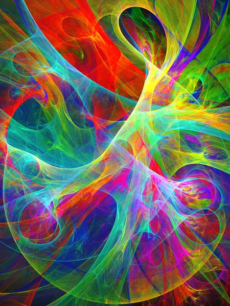 Arco Iris Abstracto Fractal Fondo Renderizado —  Fotos de Stock