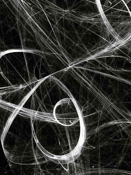 Černobílé Abstraktní Fraktního Pozadí Vykreslování — Stock fotografie