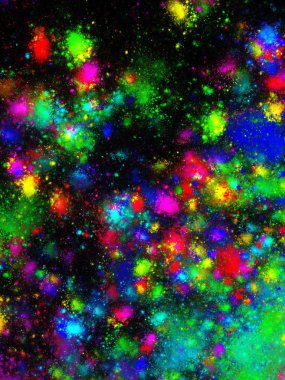 gökkuşağı soyut fraktal arkaplan 3d oluşturma