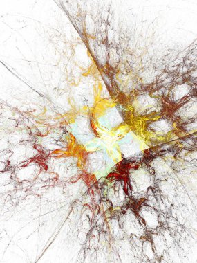 kahverengi soyut fraktal arkaplan 3d oluşturma