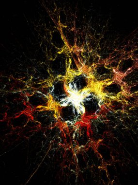 kahverengi soyut fraktal arkaplan 3d oluşturma