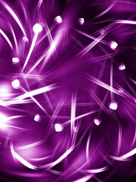 фиолетовый абстрактный фрактальный фон 3D рендеринг