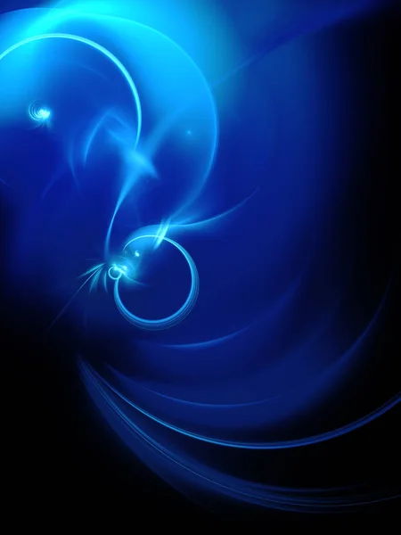 mavi soyut fraktal arkaplan 3d oluşturma