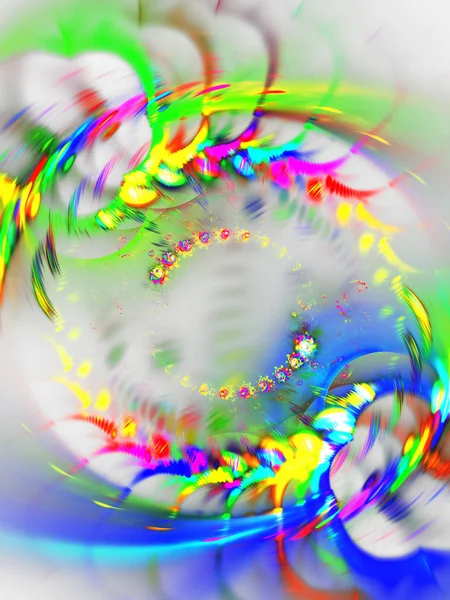 Arco Iris Abstracto Fractal Fondo Renderizado — Foto de Stock