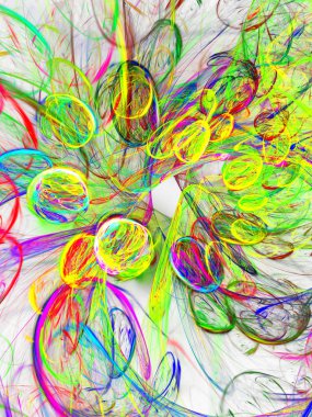 gökkuşağı soyut fraktal arkaplan 3d oluşturma