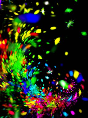 gökkuşağı soyut fraktal arkaplan 3d oluşturma