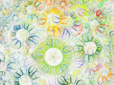 soyut kaotik fraktal arkaplan 3B oluşturma