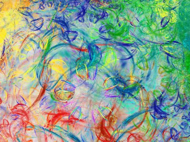 gökkuşağı soyut fraktal arkaplan 3d oluşturma