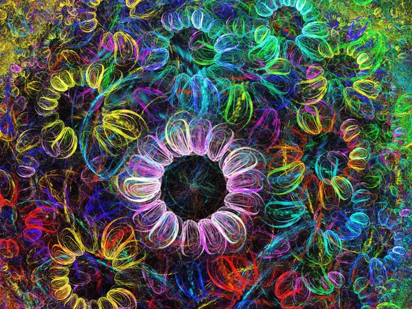 Arco Iris Abstracto Fractal Fondo Renderizado —  Fotos de Stock