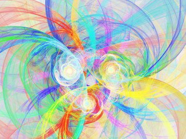 gökkuşağı soyut fraktal arkaplan 3d oluşturma