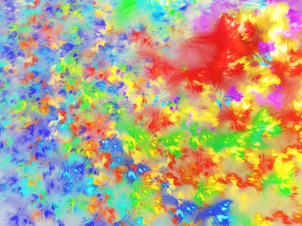 Regenboog Abstracte Fractal Achtergrond Rendering — Stockfoto