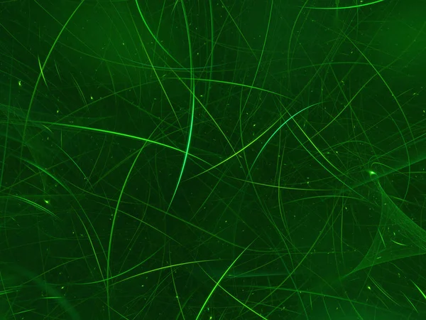 Verde Abstrato Fractal Fundo Renderização — Fotografia de Stock