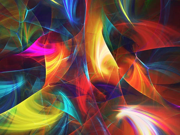 Rainbow Abstract Fractal Background Rendering — Stock Photo, Image