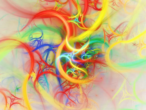 Regenboog Abstracte Fractal Achtergrond Rendering — Stockfoto