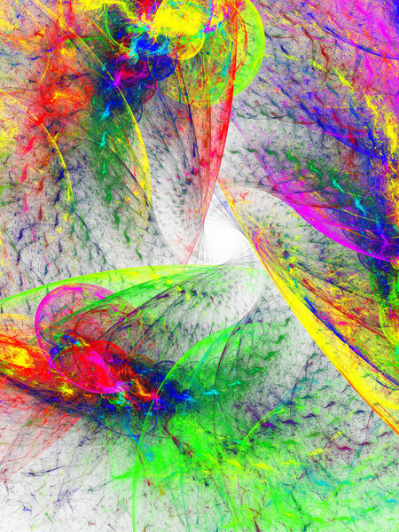 Радужный абстрактный фрактальный фон 3d рендеринг