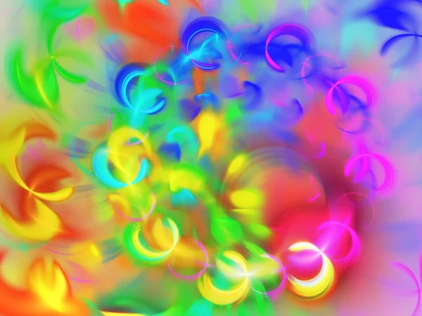 Rainbow Abstract Fractal Background Rendering — Stock Photo, Image