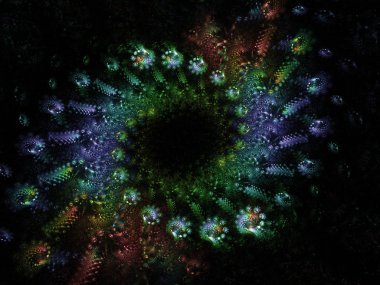 soyut kaotik fraktal arkaplan 3B oluşturma