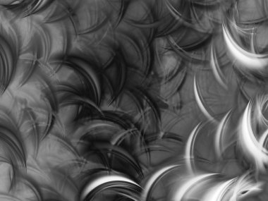 siyah ve beyaz soyut fraktal arkaplan 3d görüntüleme