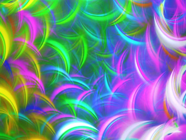 gökkuşağı soyut fraktal arkaplan 3d oluşturma