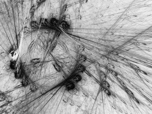Чорно Білий Абстрактний Фрактальний Фон Рендеринга — стокове фото